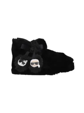 Karl Lagerfeld Slipper Kasa Twin Pom Pom Black