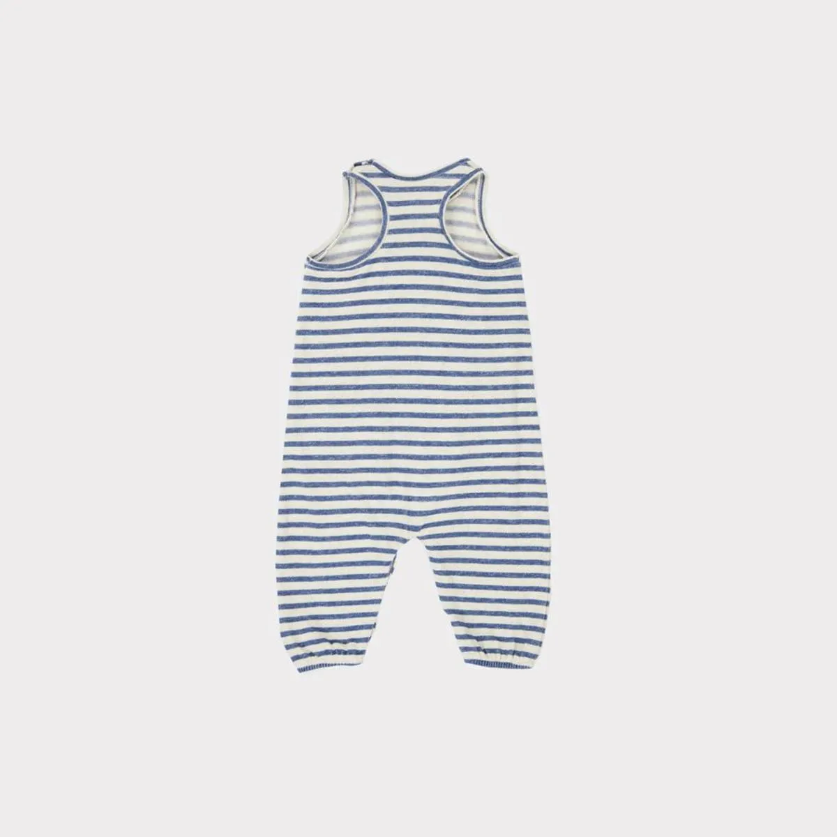 Kids Caramel Swordfish Baby Romper - Blue/Ivory Stripe