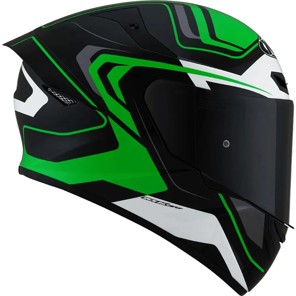 KYT - TT Course Overtech Black/Green Helmet