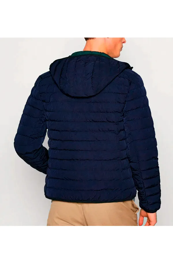 Lacoste Hooded Puffer Jacket Navy