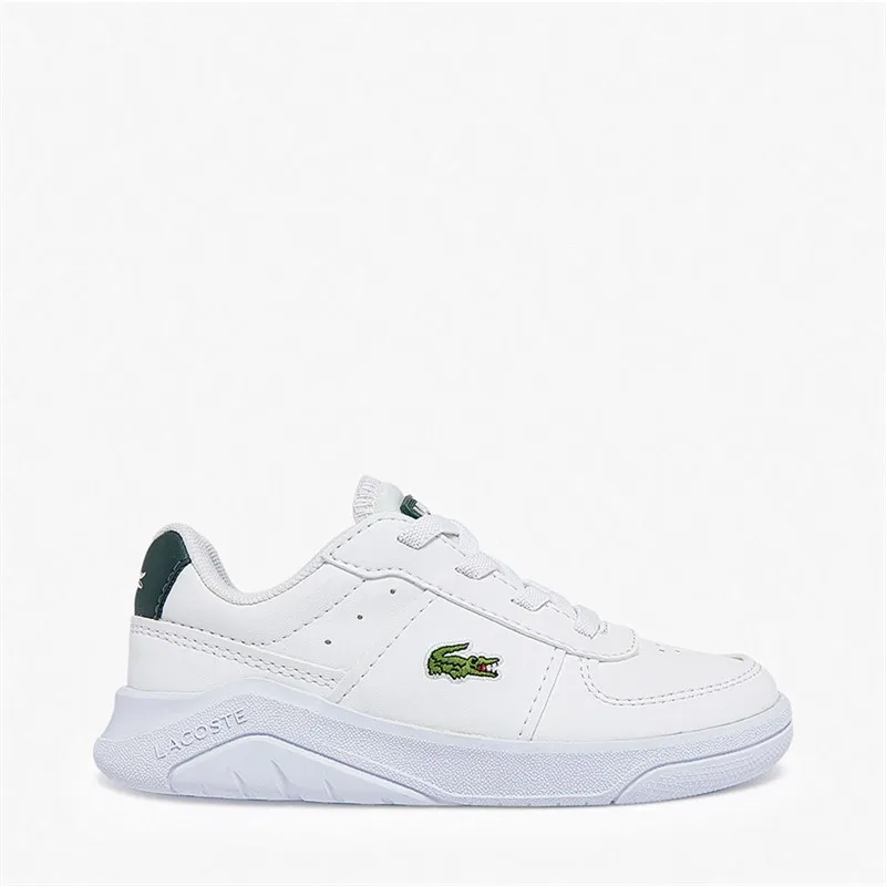 Lacoste Infant Game Advance Trainers White/Dark Green