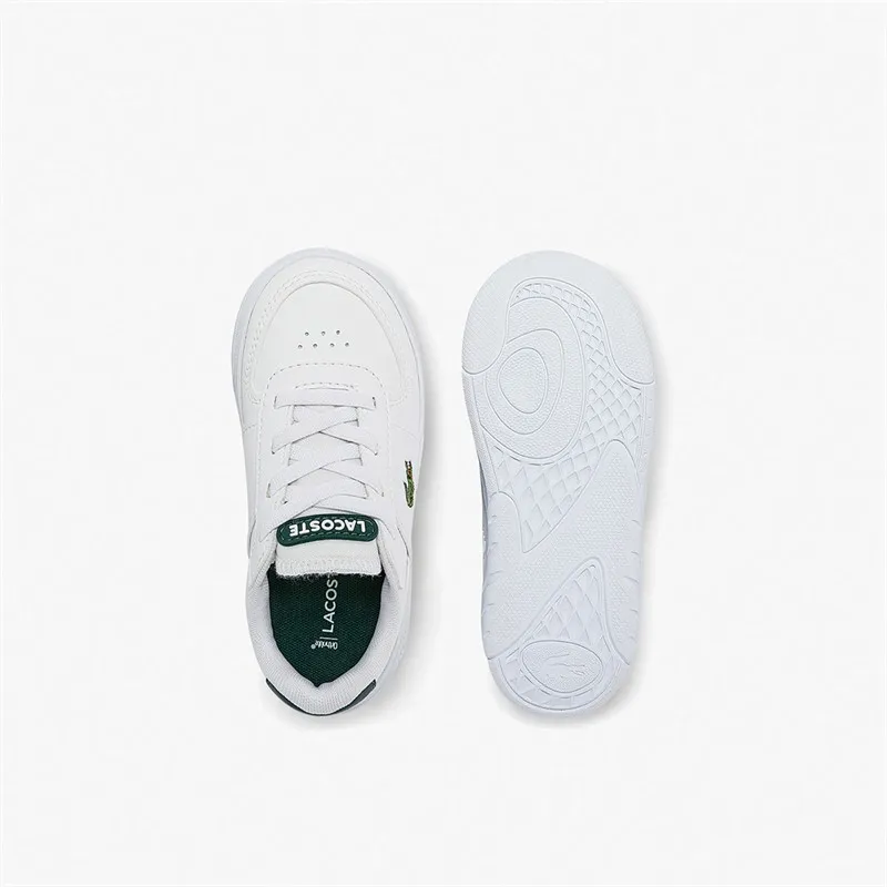 Lacoste Infant Game Advance Trainers White/Dark Green