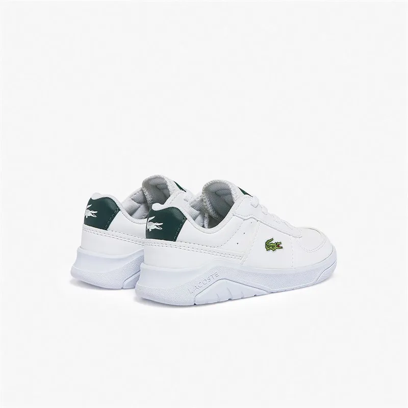 Lacoste Infant Game Advance Trainers White/Dark Green