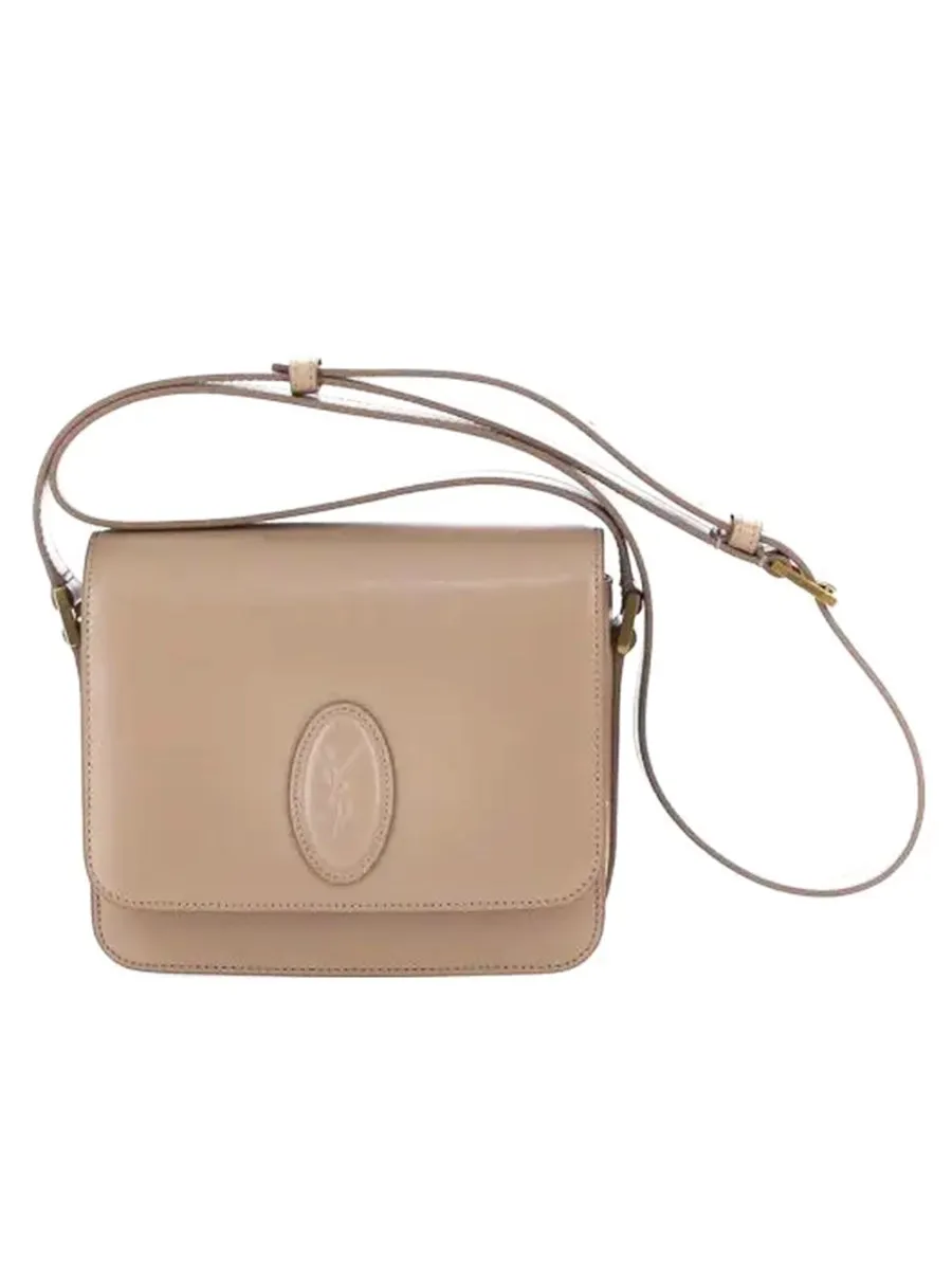 Le 61 Small Saddle Bag in Cream Smooth Leather