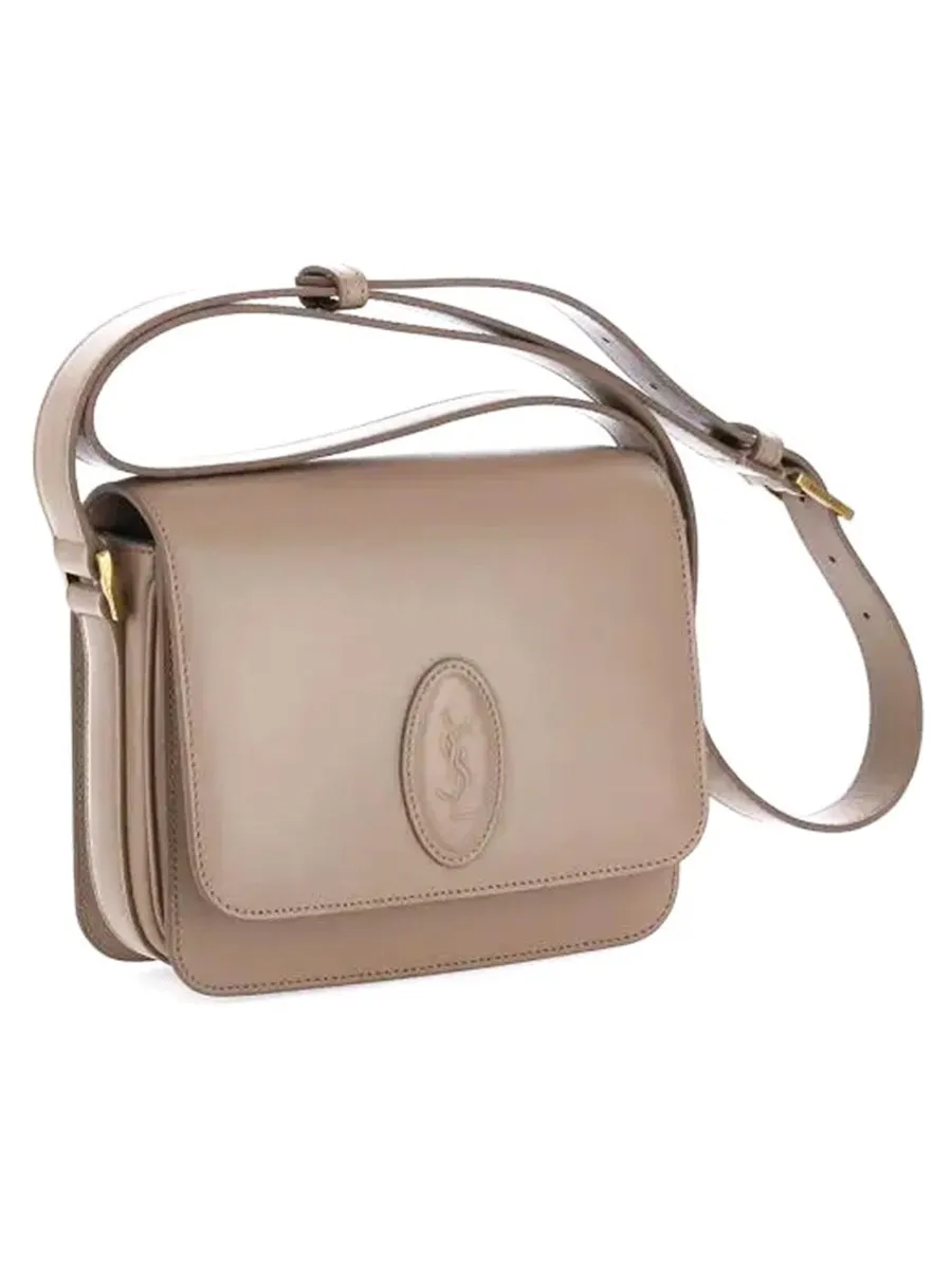 Le 61 Small Saddle Bag in Cream Smooth Leather