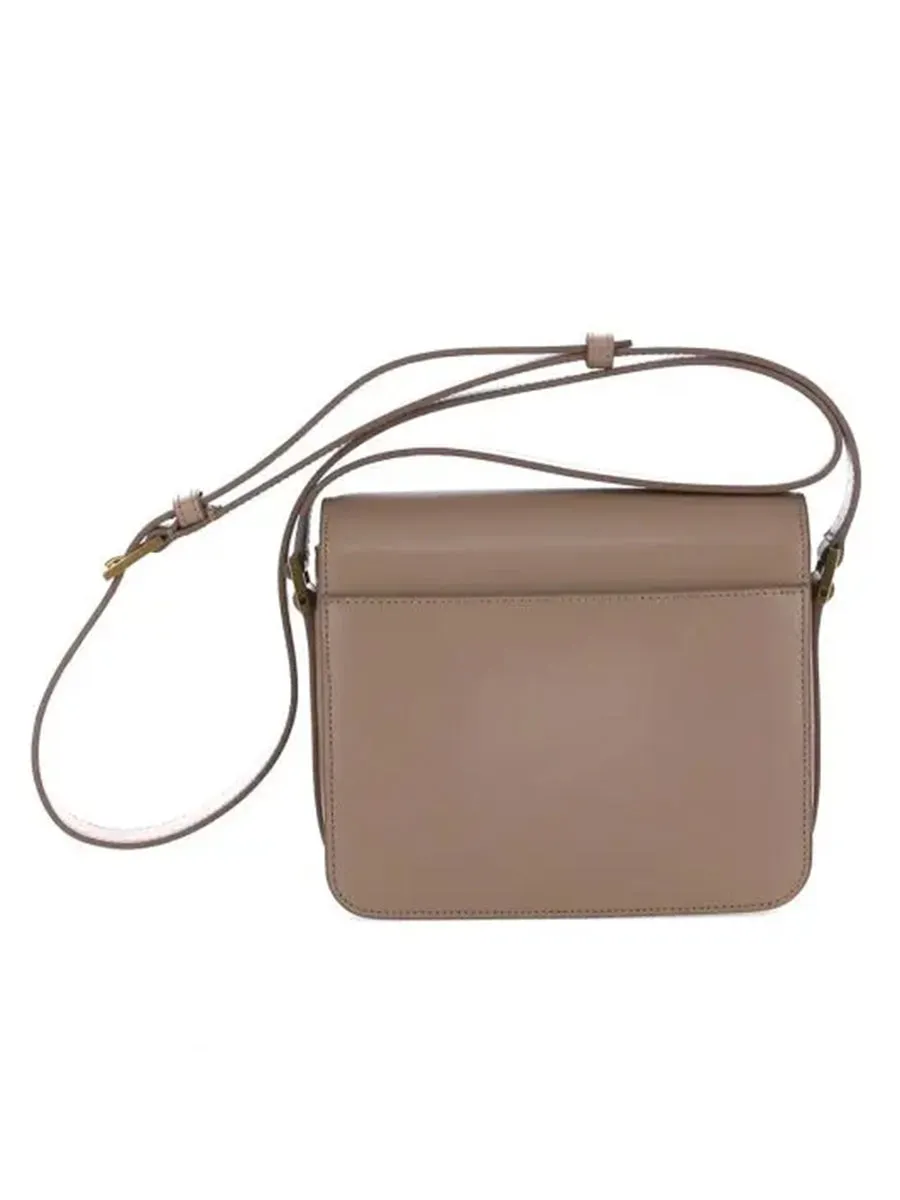 Le 61 Small Saddle Bag in Cream Smooth Leather