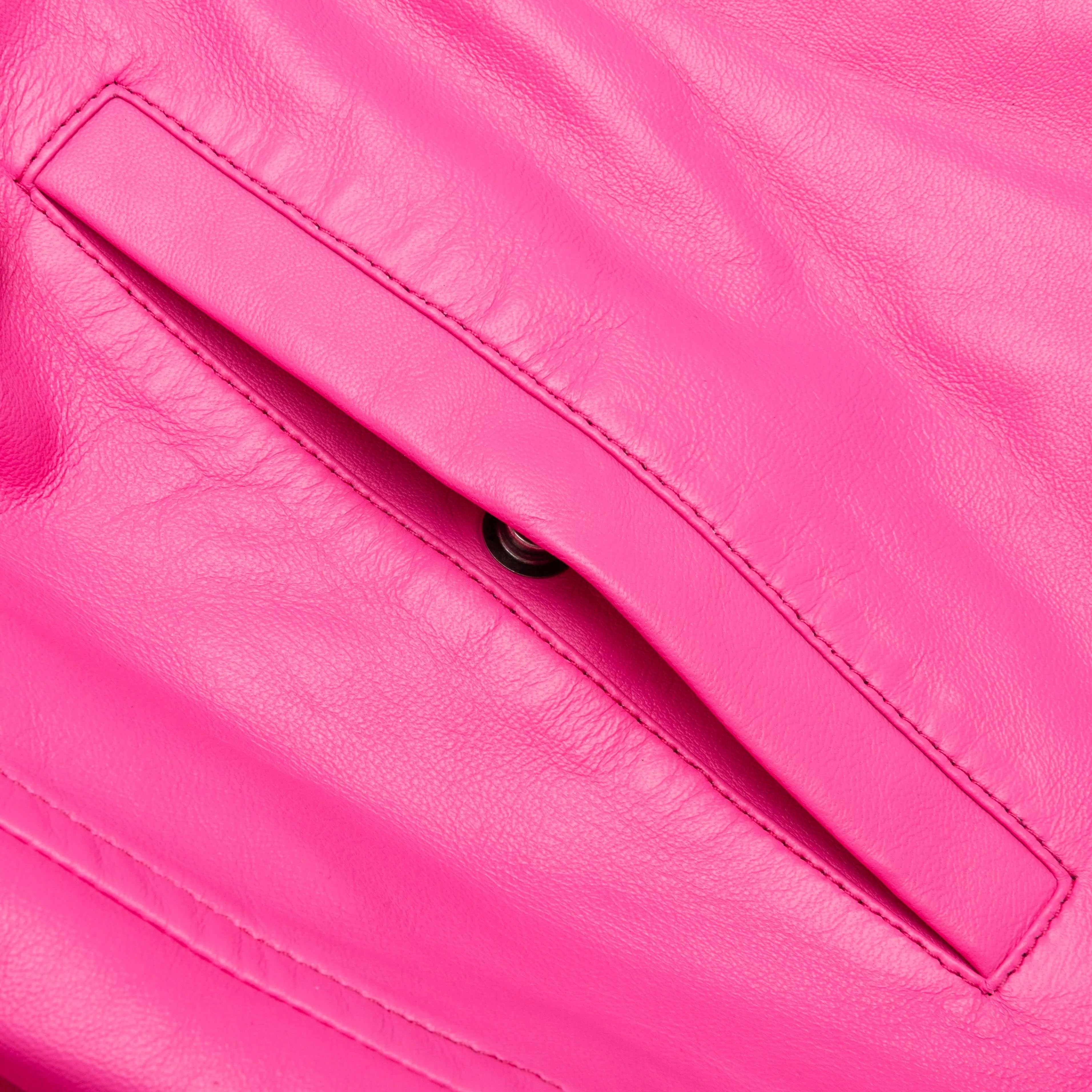 Leather Jacket - Bubble Pink