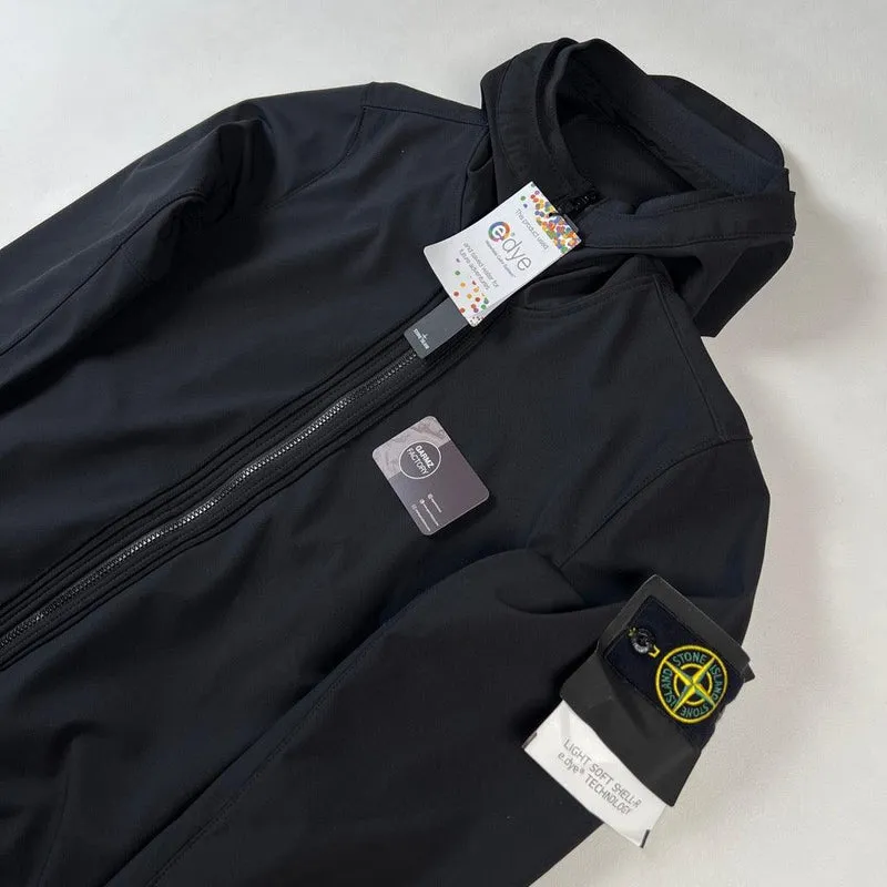 Light Soft Shell-R e-dye technology Hooded Jacket Black