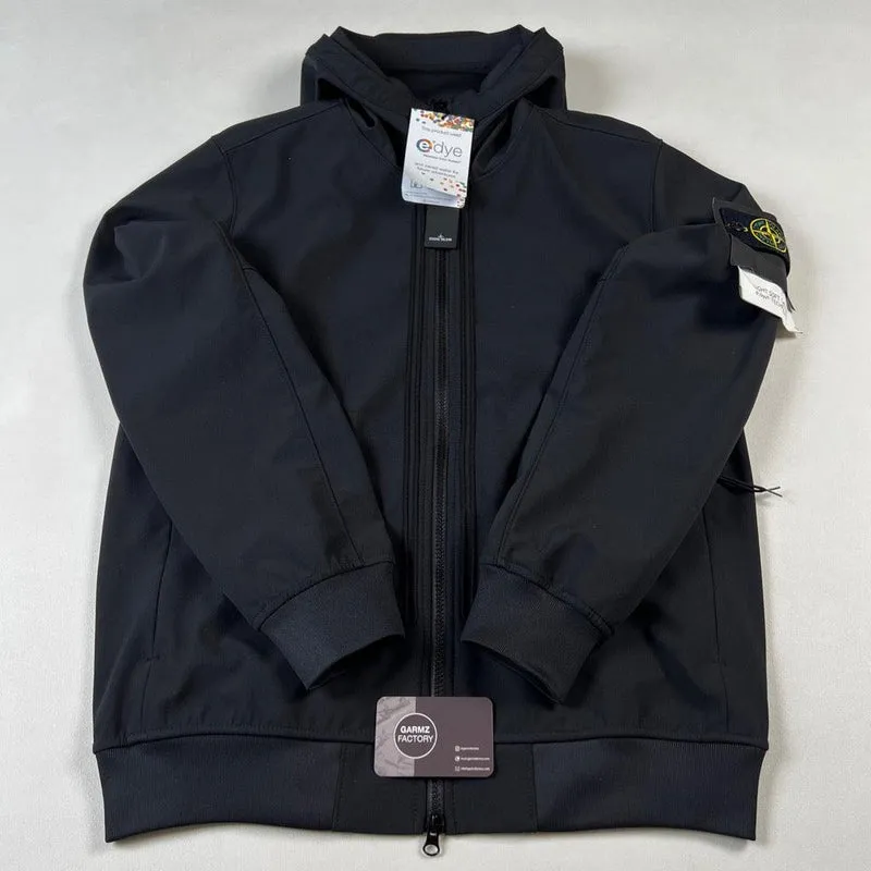 Light Soft Shell-R e-dye technology Hooded Jacket Black