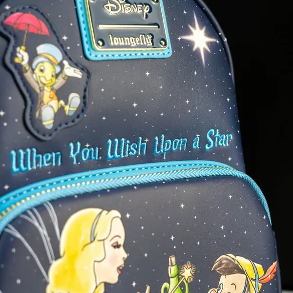 Loungefly x Disney Pinocchio Wish Upon a Star Mini Backpack