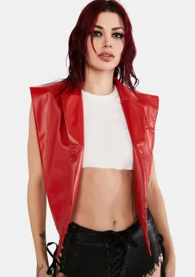 Lover Calling On You Vegan Leather Vest-