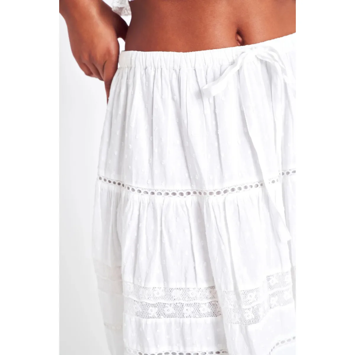 LoveShackFancy   Donna Skirt White