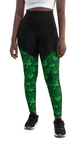 Lucky Shamrock Compression Leggings