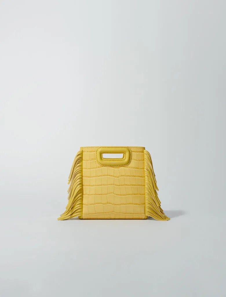 M mini crocodile embossed bag