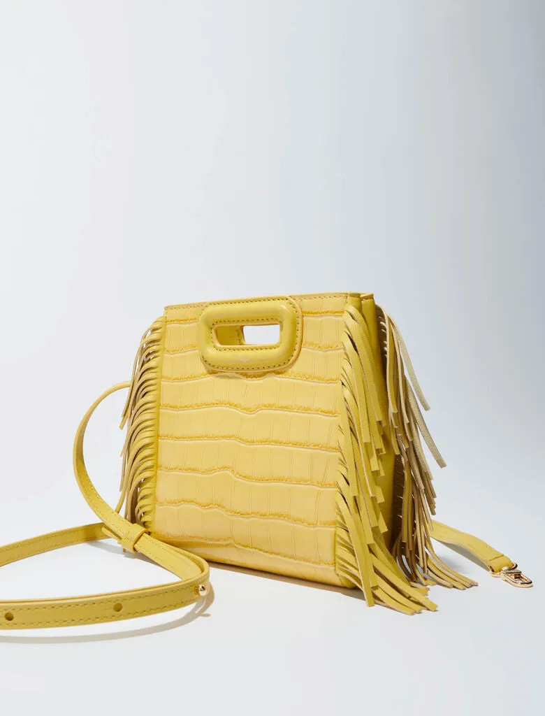 M mini crocodile embossed bag