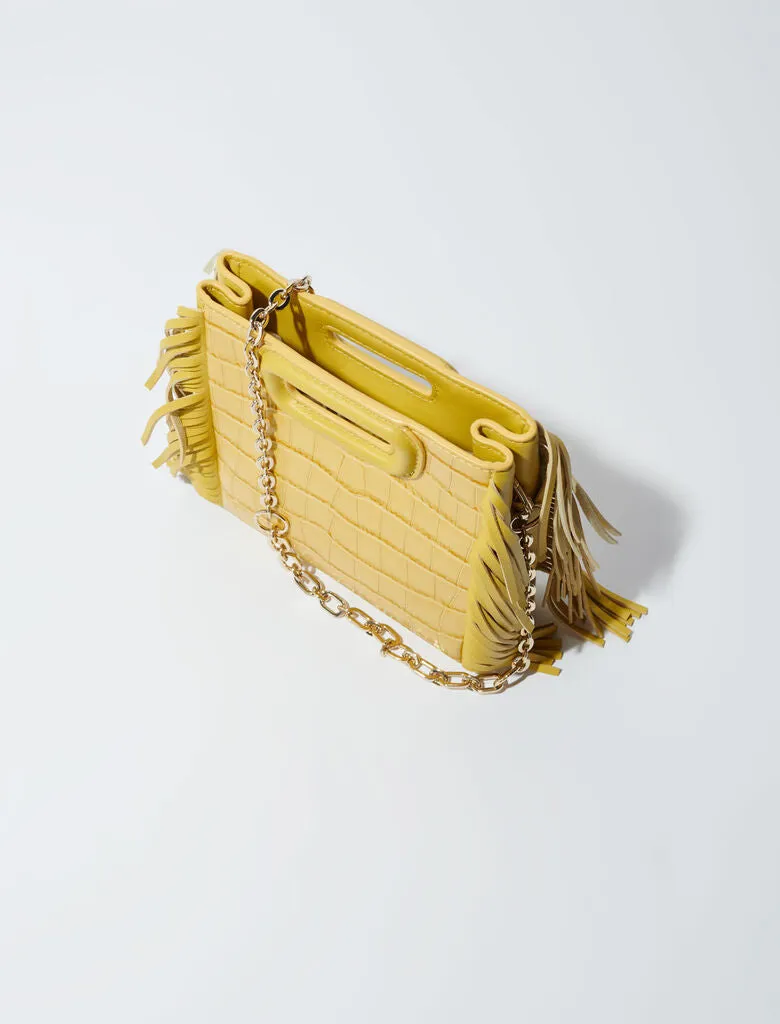 M mini crocodile embossed bag