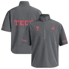 Mahomes Texas Tech Red Raiders Charcoal  Half-Zip Short Sleeve Jacket