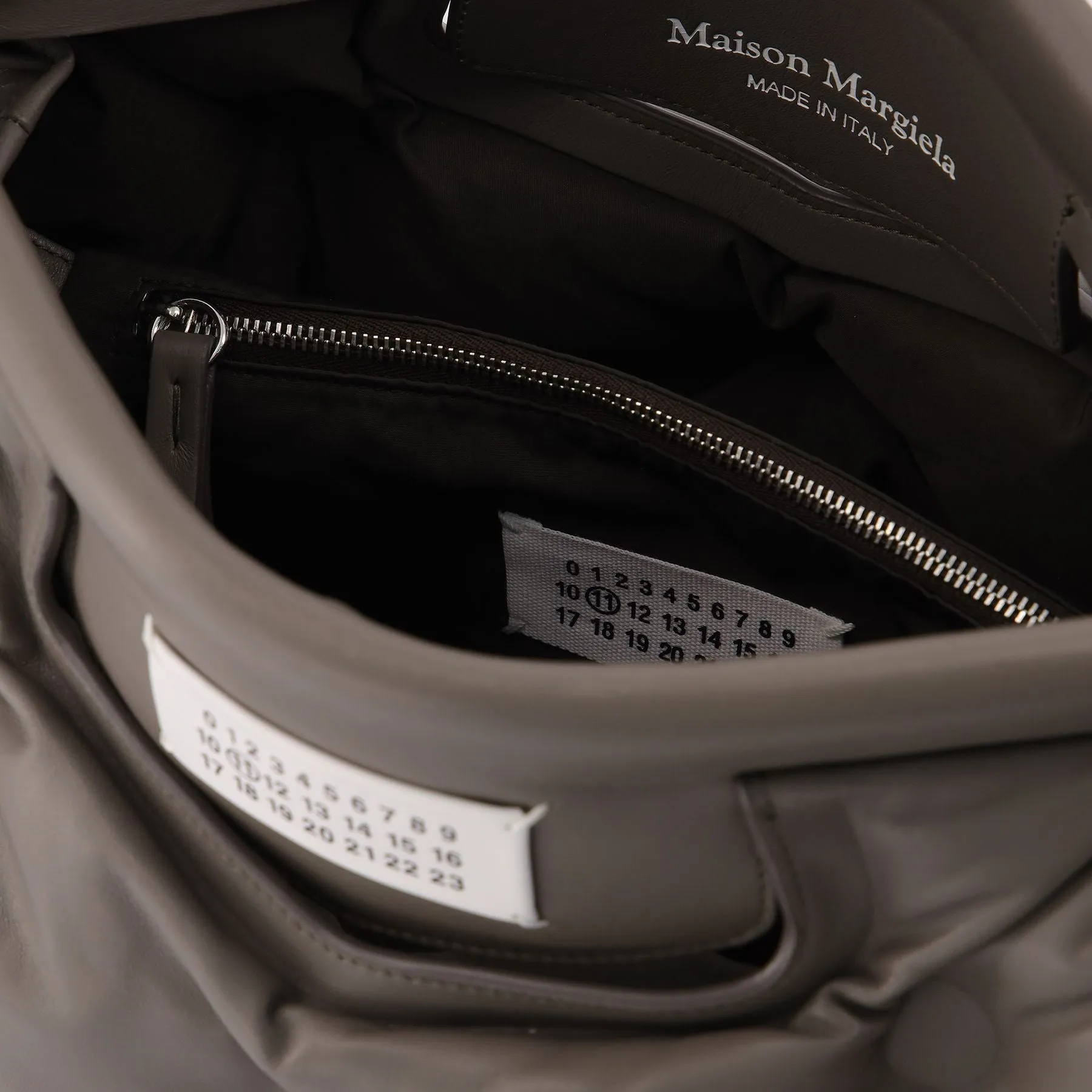 Maison Margiela  Glam Slam Medium Bag in Grey Leather