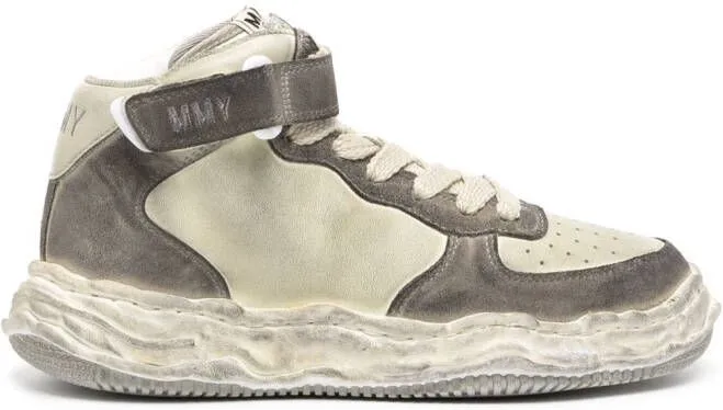 Maison MIHARA YASUHIRO Wayne Brushed suede high-top sneakers Grey