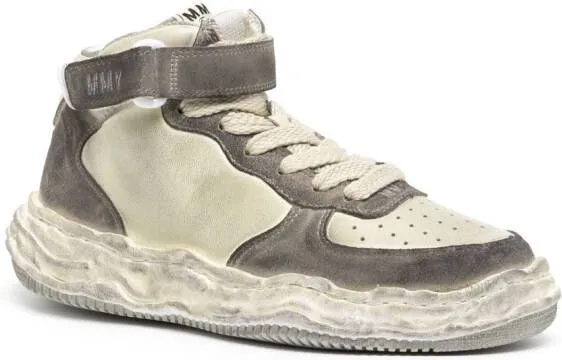 Maison MIHARA YASUHIRO Wayne Brushed suede high-top sneakers Grey