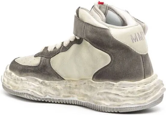 Maison MIHARA YASUHIRO Wayne Brushed suede high-top sneakers Grey