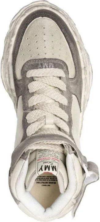 Maison MIHARA YASUHIRO Wayne Brushed suede high-top sneakers Grey