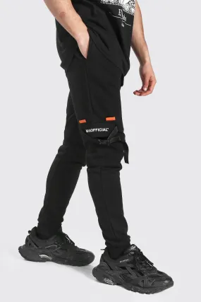 Man Official Print Jersey Cargo Joggers | boohooMAN UK