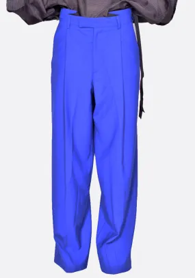 MARINA YEE 0021-557 WIDE-LEGGED PLEATED TROUSERS KLEIN BLUE