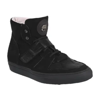 Mauri 8877 Croco & Suede High Top Sneakers Black (Special Order)