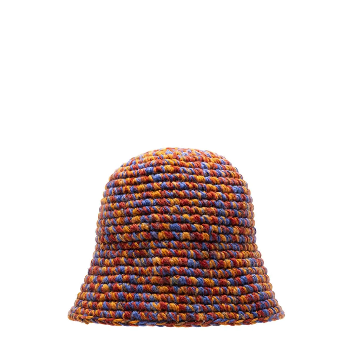 MELANGE YARN KNIT BUCKET HAT ORANGE | Bodega