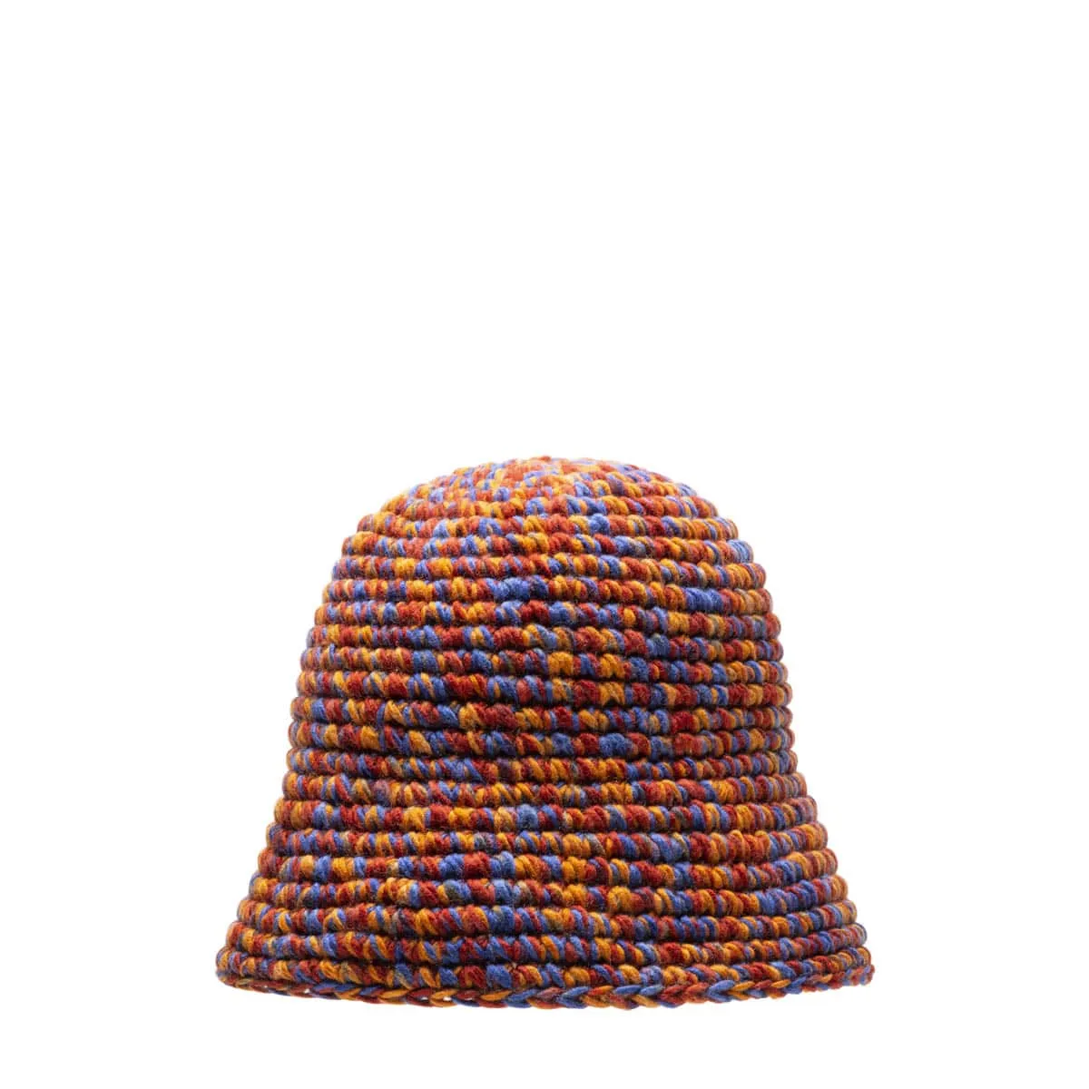 MELANGE YARN KNIT BUCKET HAT ORANGE | Bodega