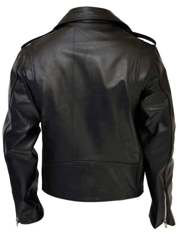 Men's Terminator Black Classic Motorcycle Leather Jacket