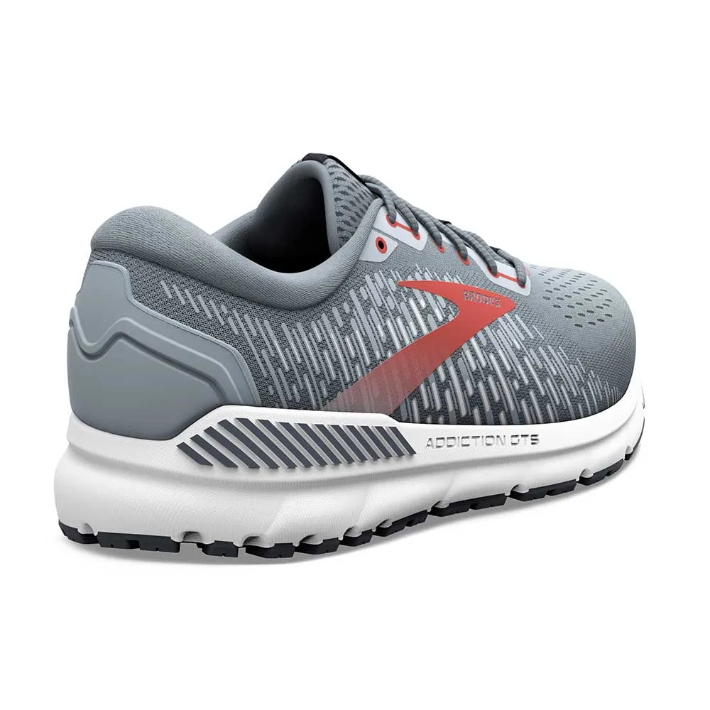 Men's Addiction GTS 15 Running Shoe  - Grey/Ebony/Chili Oil - Extra Wide (4E)