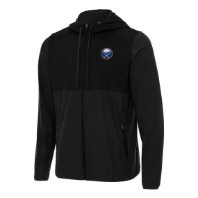 Men's Buffalo Sabres Antigua Black Sway Full-Zip Hoodie Jacket