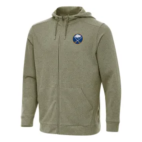 Men's Buffalo Sabres Antigua Olive Effortless Full-Zip Hoodie Jacket