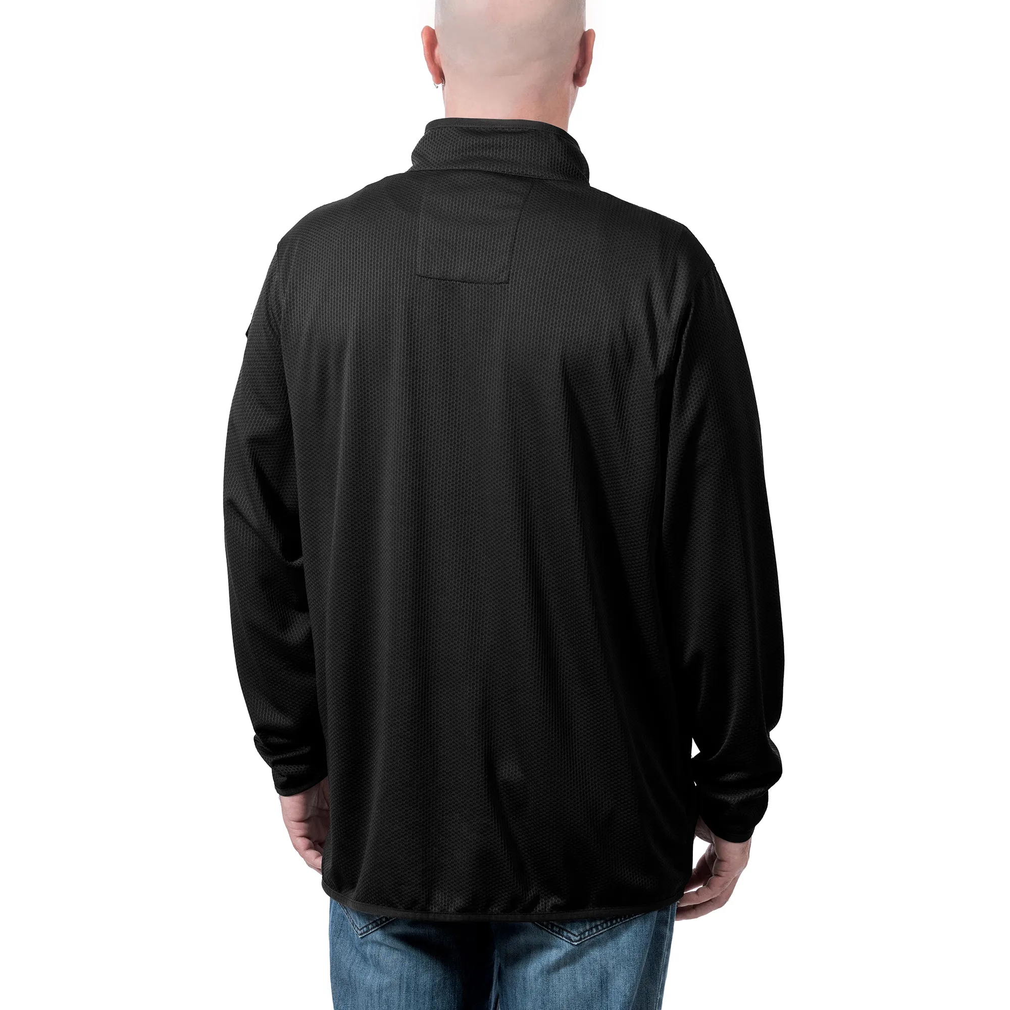 Men's Franchise Club Black Arkansas Razorbacks Flow Thermatec Quarter-Zip Pullover Jacket