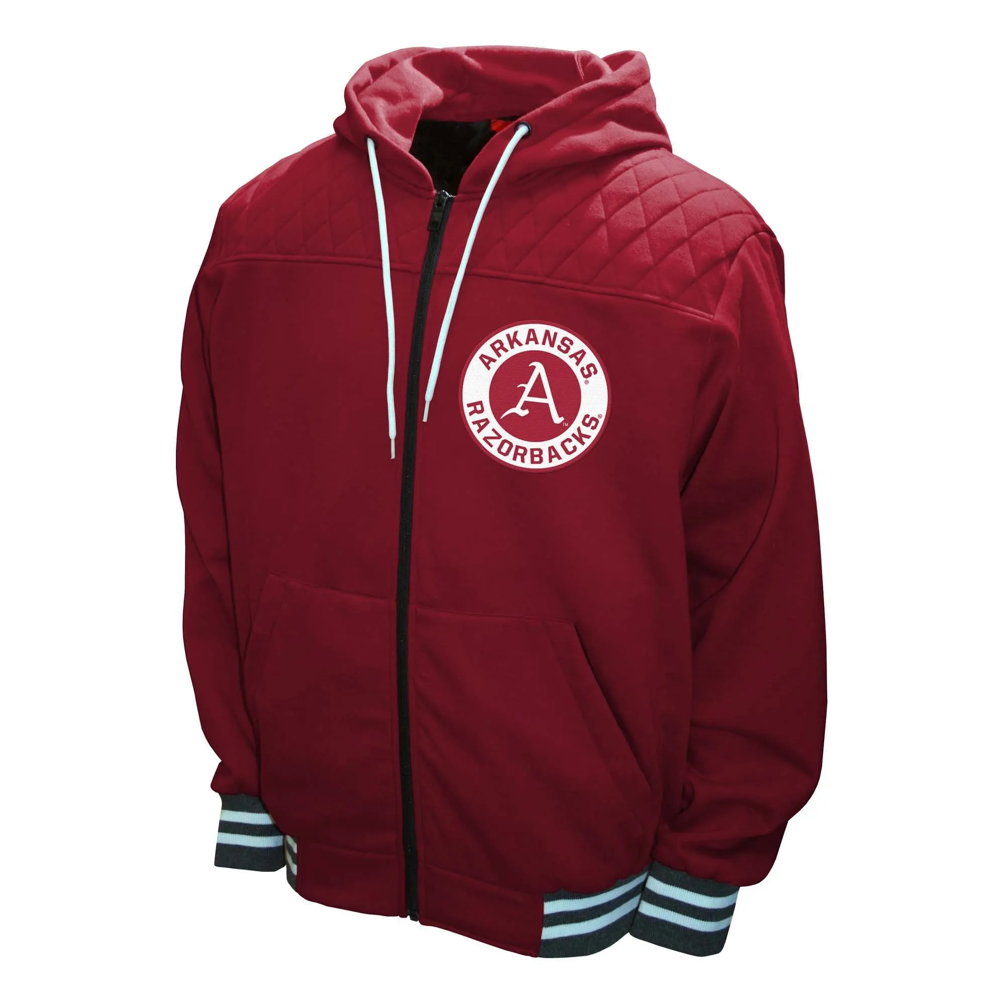 Men's Franchise Club Cardinal Arkansas Razorbacks Walk-On Full Zip Hoodie Jacket