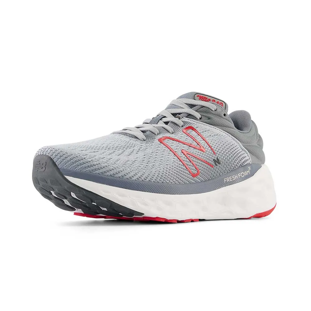 Men's Fresh Foam X 840v1 Running Shoe- Aluminum Grey/True Red- Regular (D)