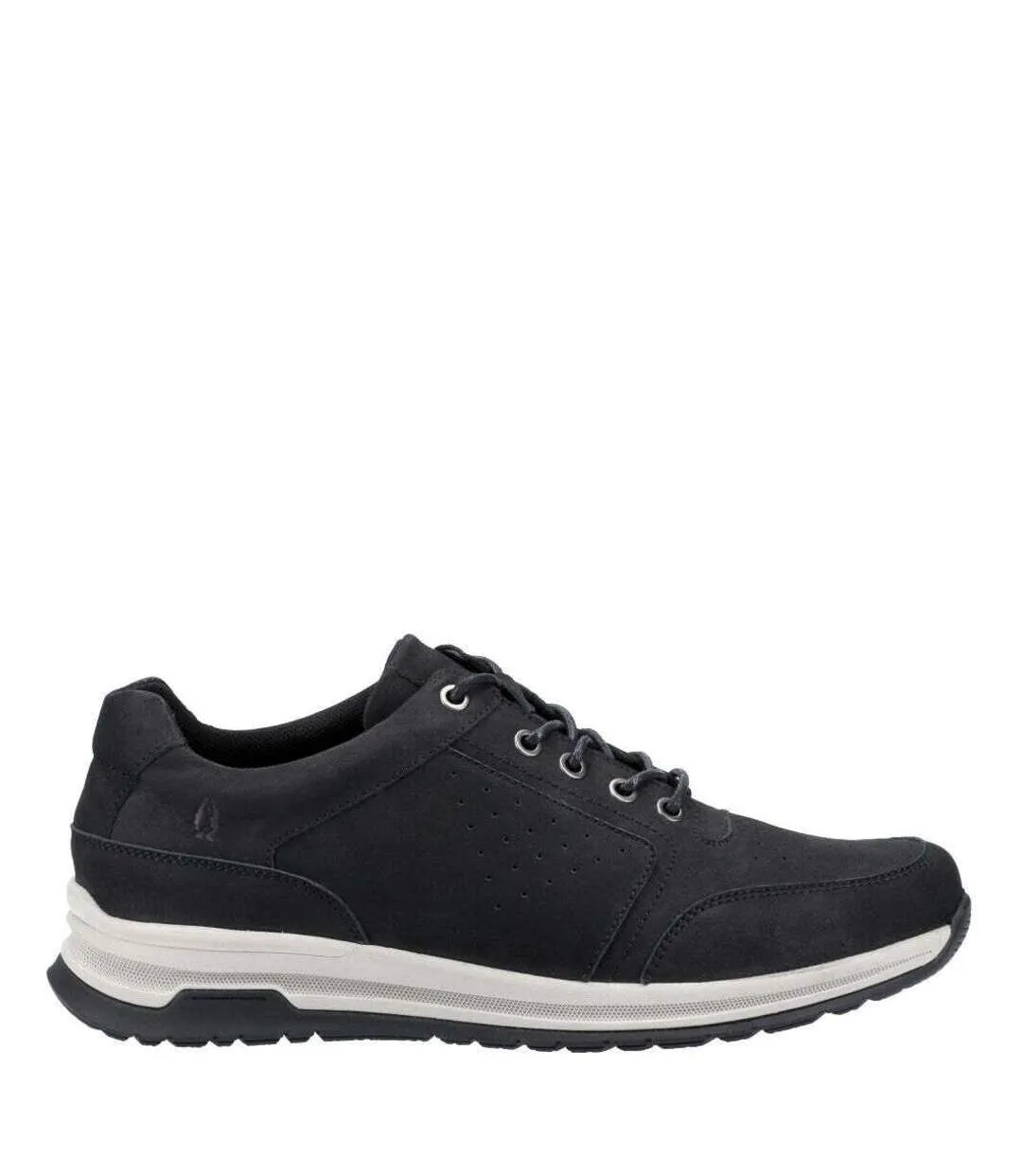 Mens joseph nubuck trainers black/white Hush Puppies