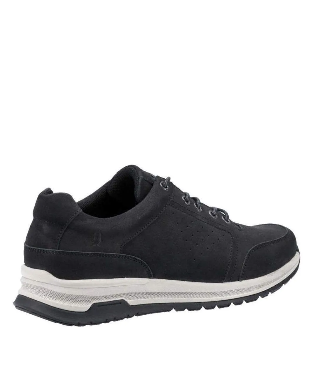 Mens joseph nubuck trainers black/white Hush Puppies