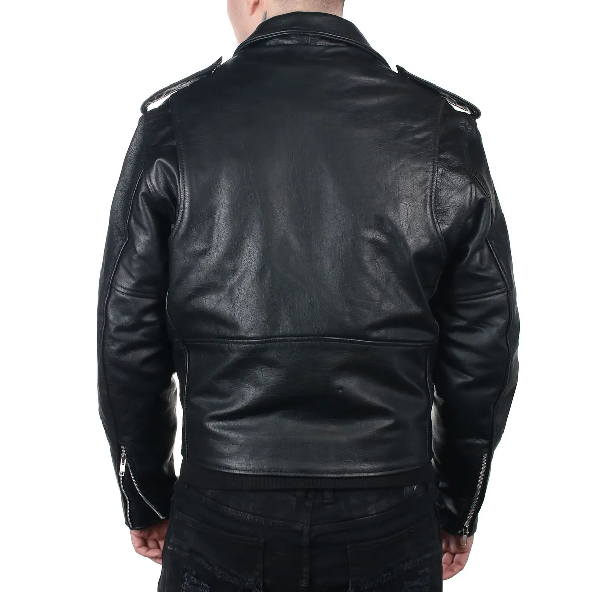 Men's leather biker jacket UNIK - 10.00  -  Metal-shop