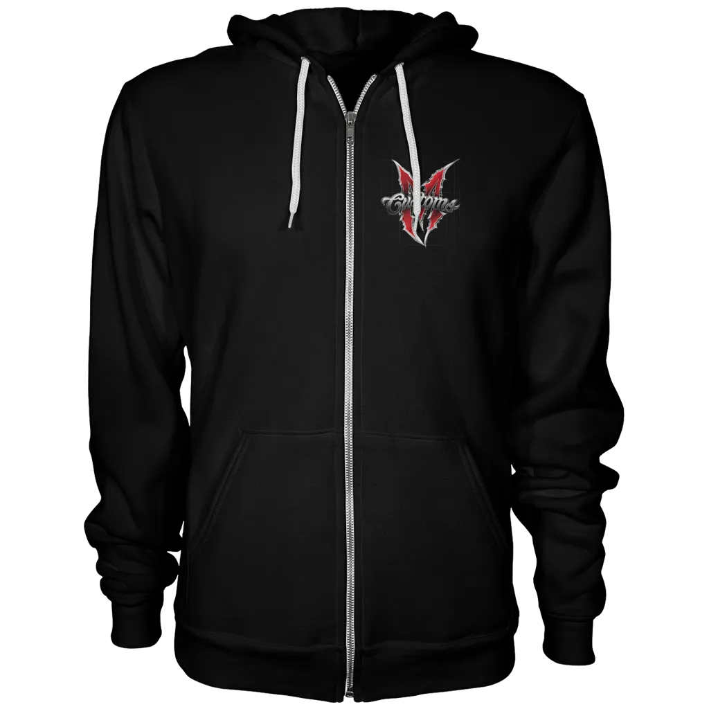 MEN'S SKETCHED LOGO ZIP UP HOODIE