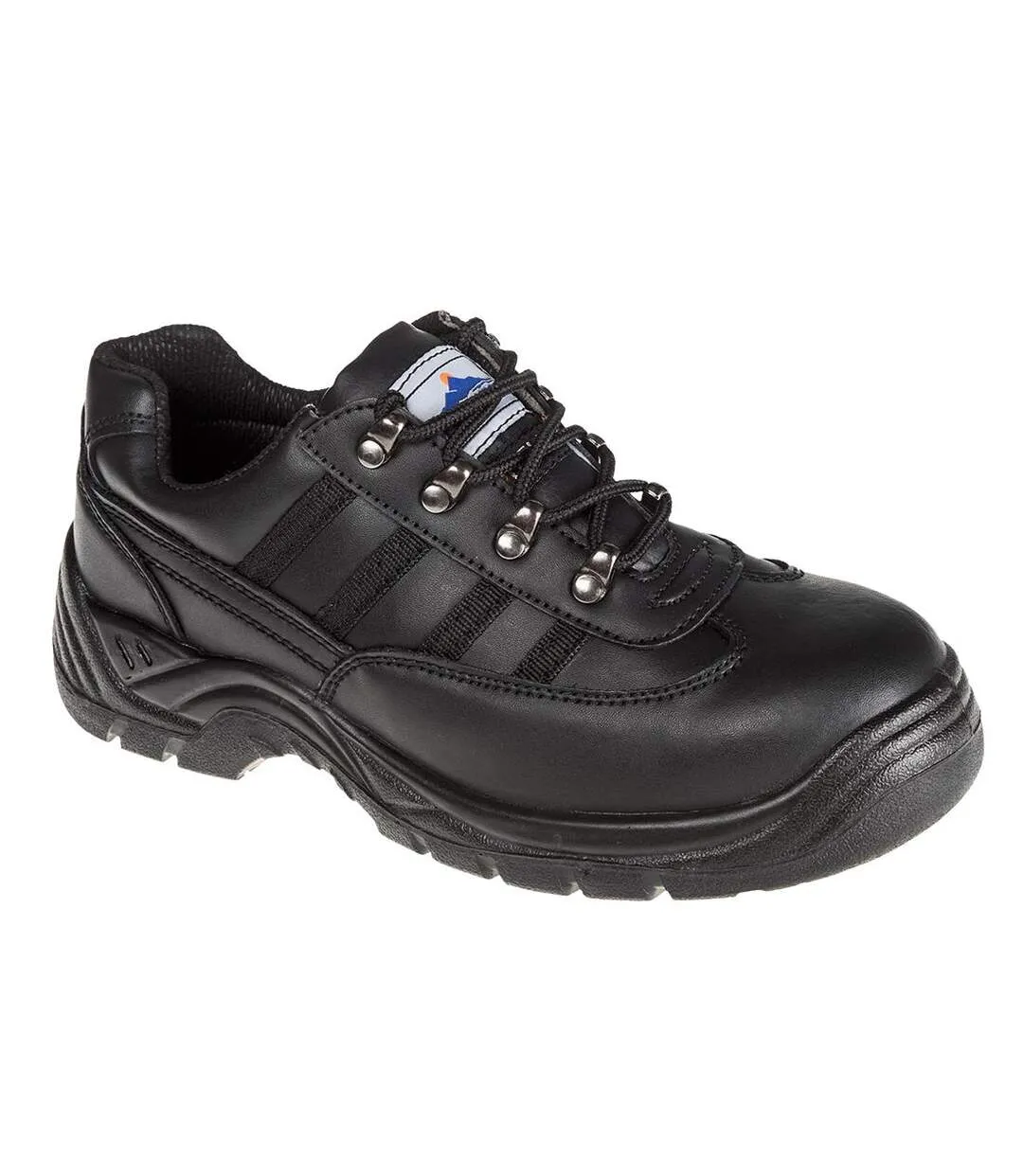 Mens steelite leather safety trainers black Portwest