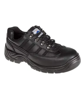 Mens steelite leather safety trainers black Portwest