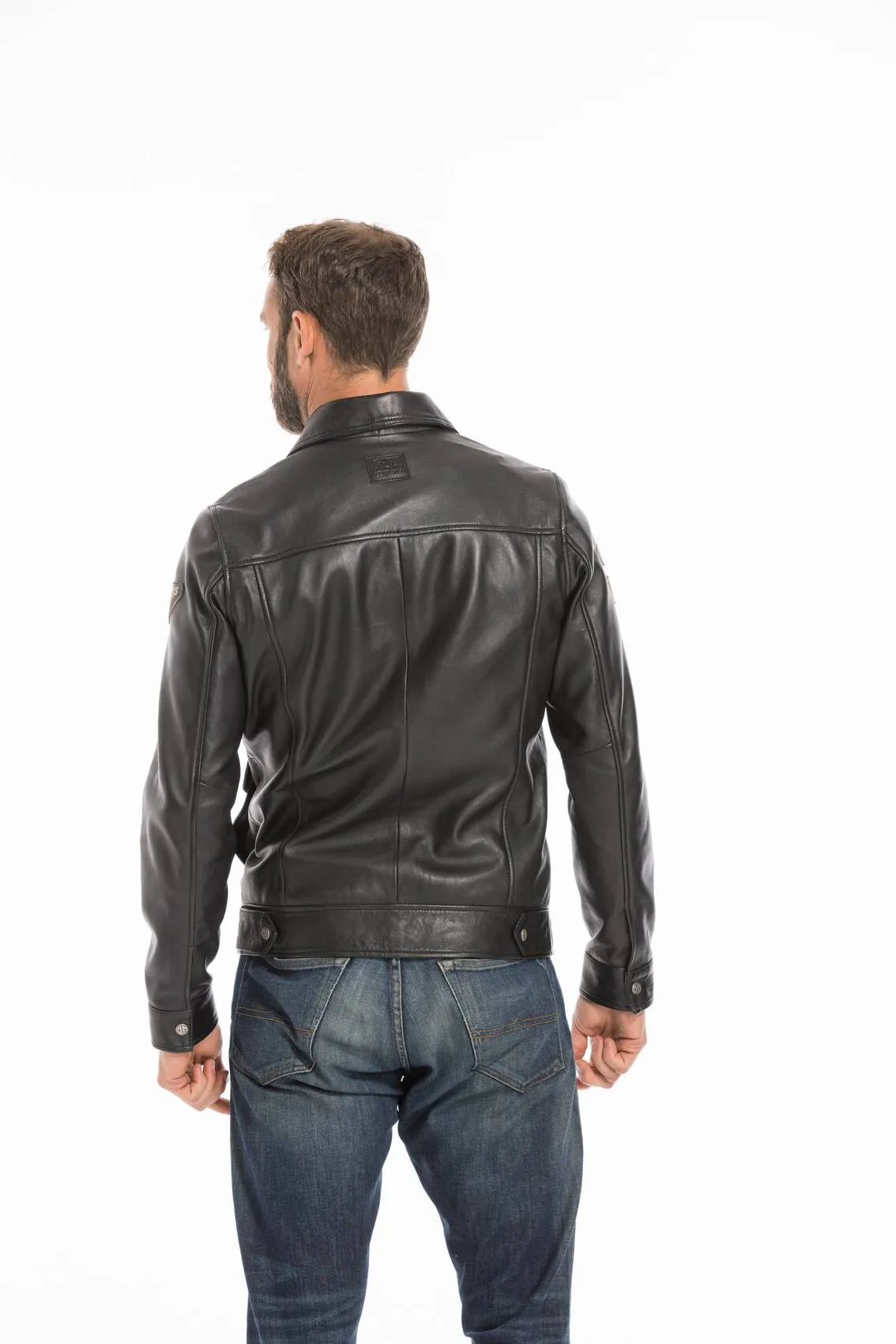 Mens steeve mc queen charlie 24 hour leather jacket