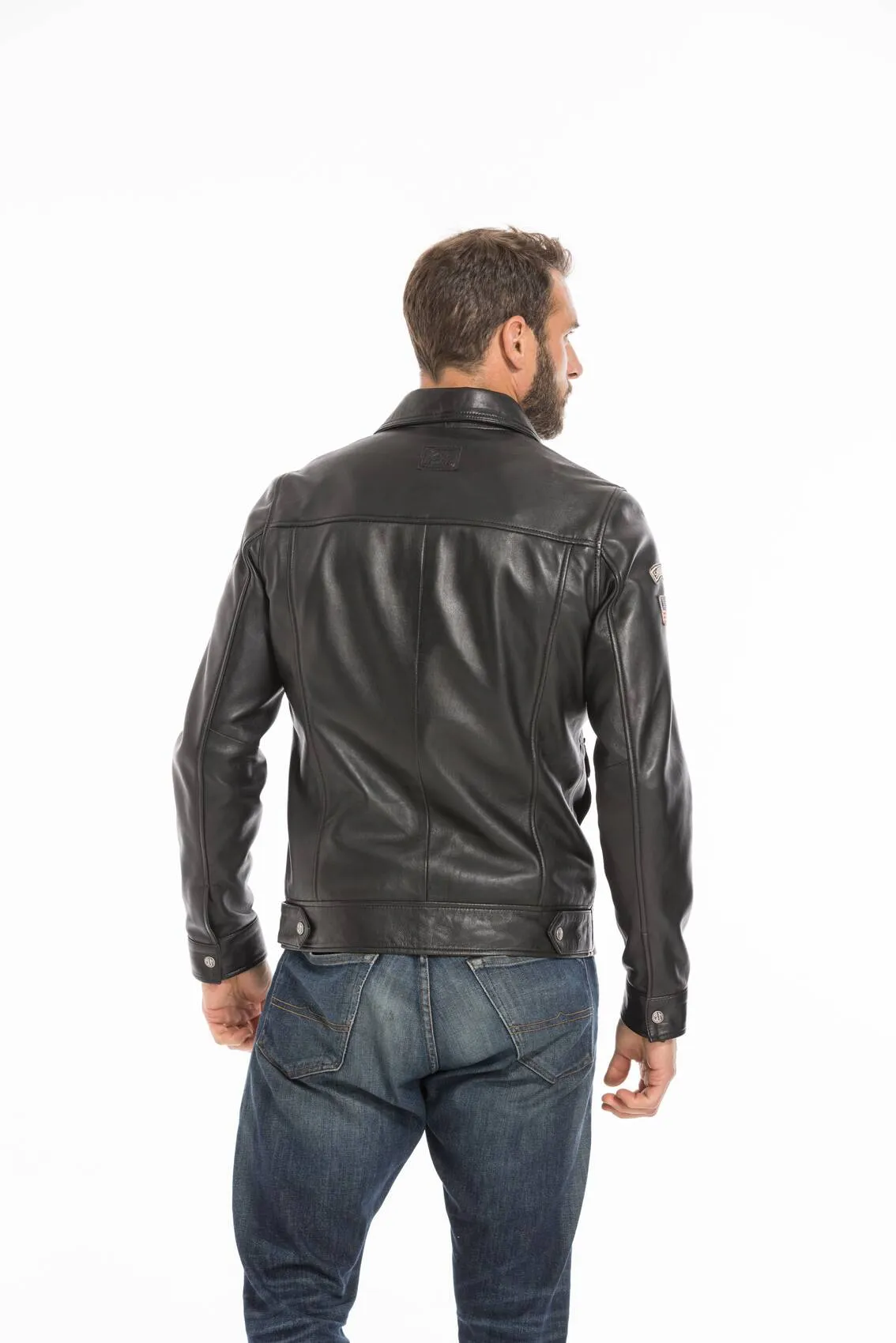 Mens steeve mc queen charlie 24 hour leather jacket