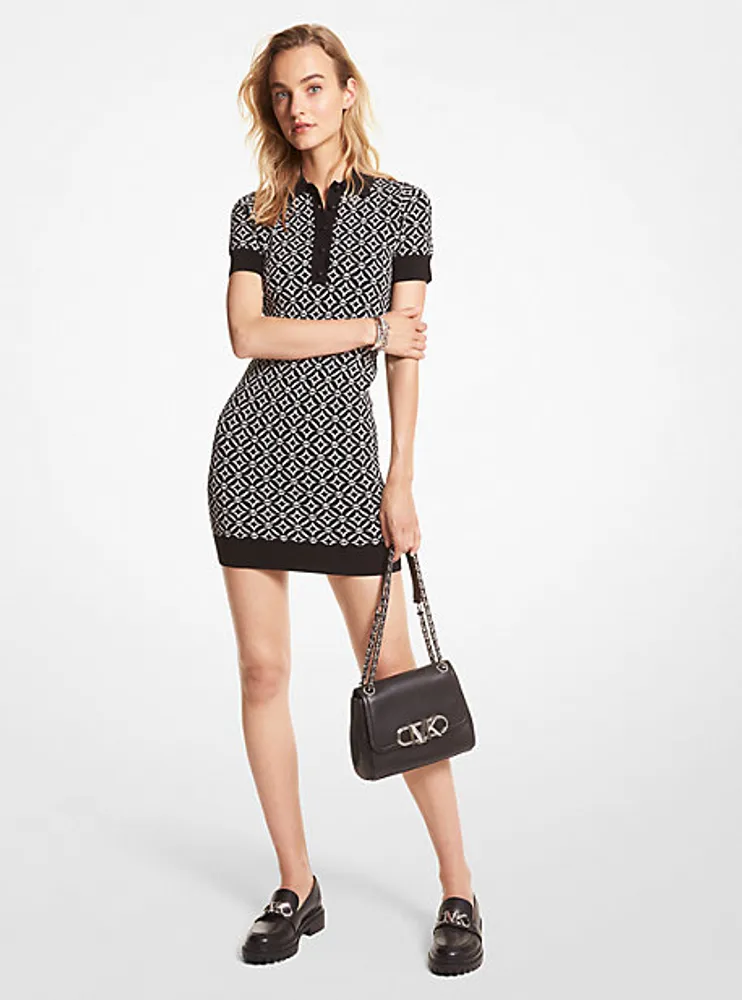 Michael Kors Logo Jacquard Polo Dress