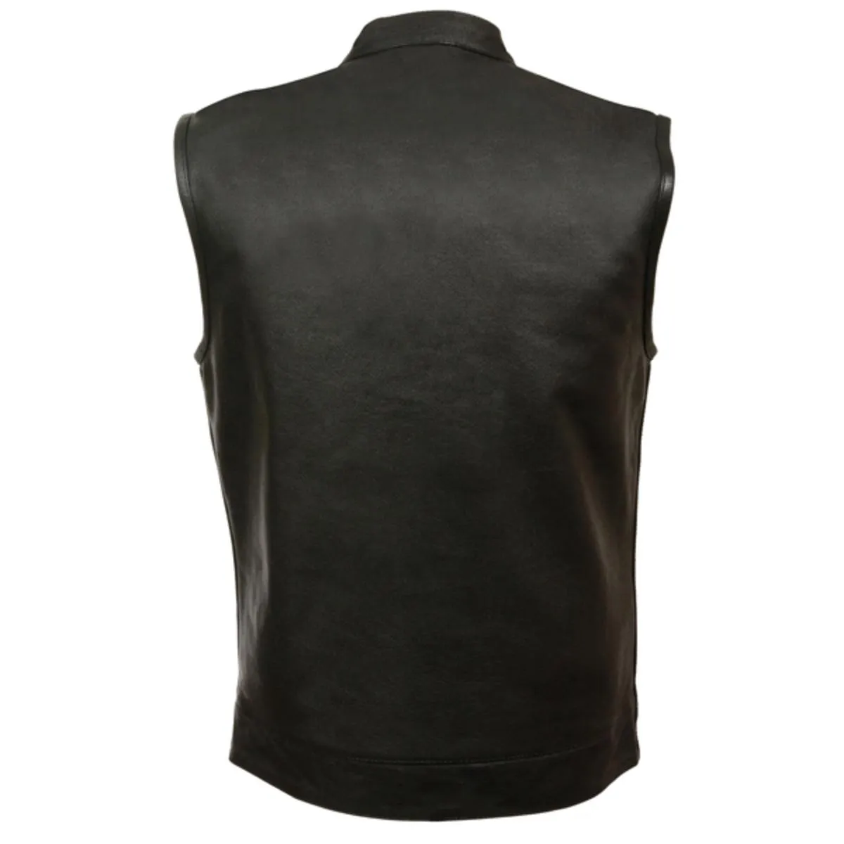 Milwaukee Leather Men's Open Neck Snap/Zip Front Club Style Vest