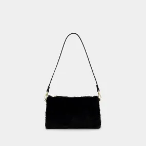 Mini Prism Bag in Black Leather