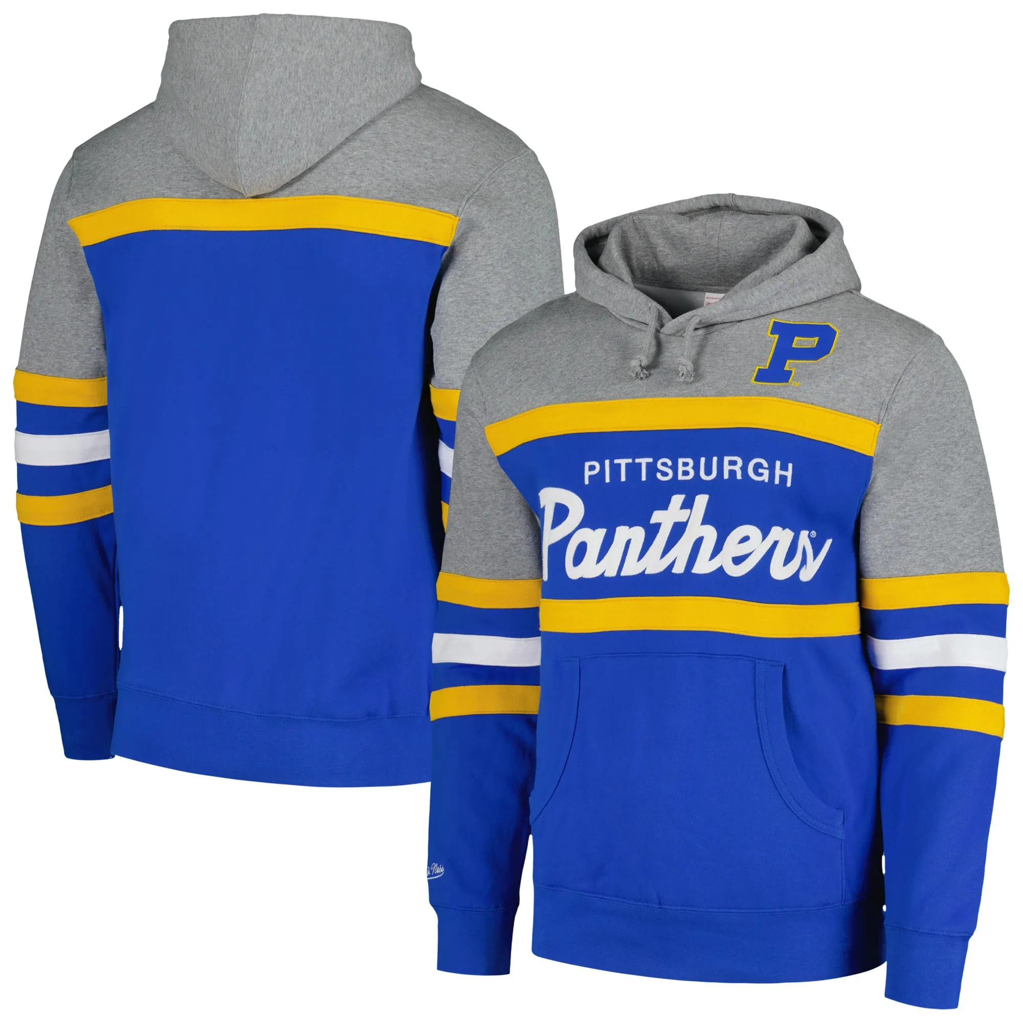 Mitchell & Ness Pitt Panthers Royal Head Coach Pullover Hoodie